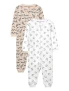 Nightsuit -Zipper Pyjama Sie Jumpsuit Haalari Beige Pippi