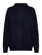 Over D Half Turtleneck Tops Knitwear Turtleneck Navy Davida Cashmere
