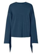Yasfringa Ls O-Neck Knit Pullover S. Tops Knitwear Jumpers Blue YAS
