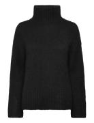 Slfgabriella Ls Knit High Neck Noos Tops Knitwear Turtleneck Black Sel...