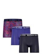 Sports Microfiber Boxer 3P Bokserit Multi/patterned Björn Borg