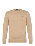 Cotton Crewneck Sweater Tops Knitwear Round Necks Beige Polo Ralph Lau...