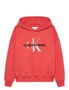 Embro Logo Hoodie Tops Sweat-shirts & Hoodies Hoodies Red Calvin Klein